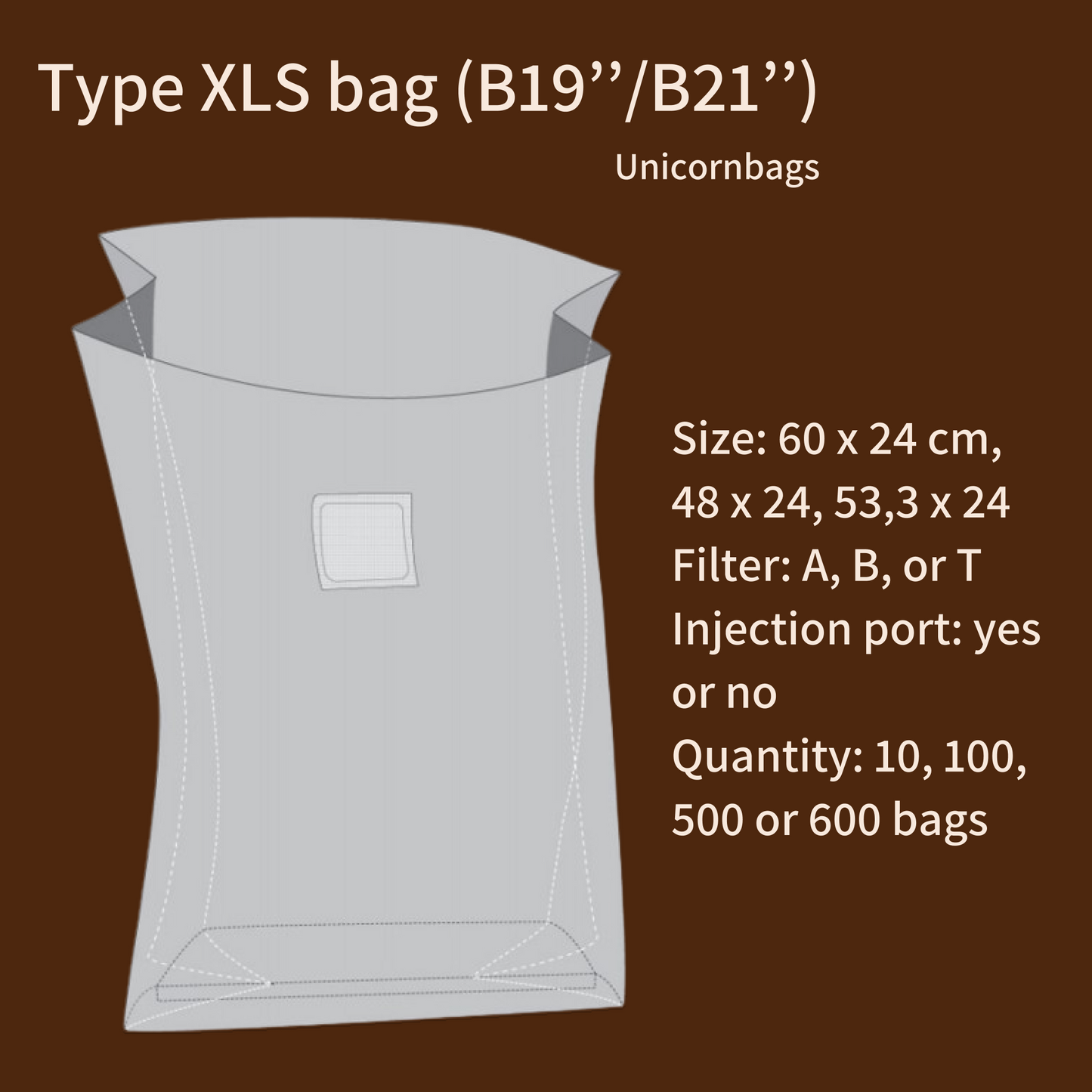Type XLS Unicorn filter bags